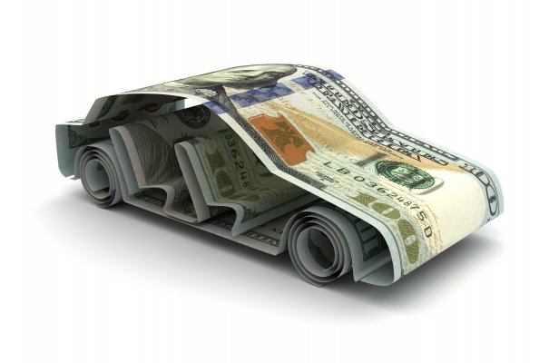car insurance root insurance co cost price car made of dollar bills white background